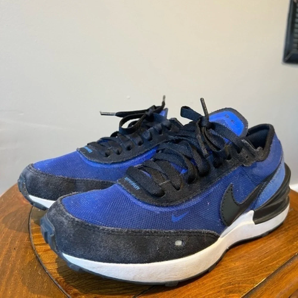 Nike Waffle‎ One Classic Racer Blue Retro Mesh Suede Sneakers Size 3.5 Youth